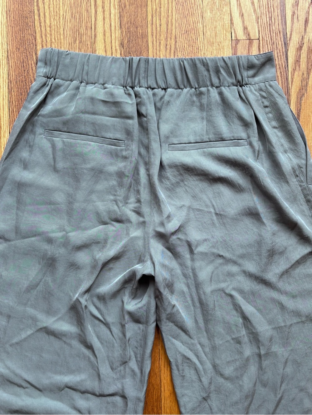 Vince Pleated Steal Gray Trousers - Picture 7 of 11